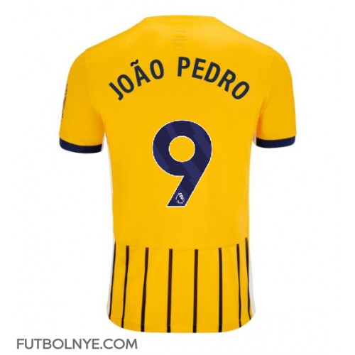 Camiseta Brighton Joao Pedro #9 Visitante Equipación 2024-25 manga corta